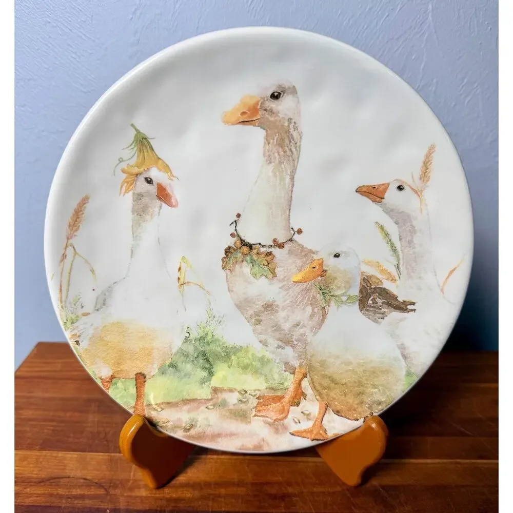 Whimsical Geese Plate | Pier 1 Cottagecore Farmhouse Kitchen Decor